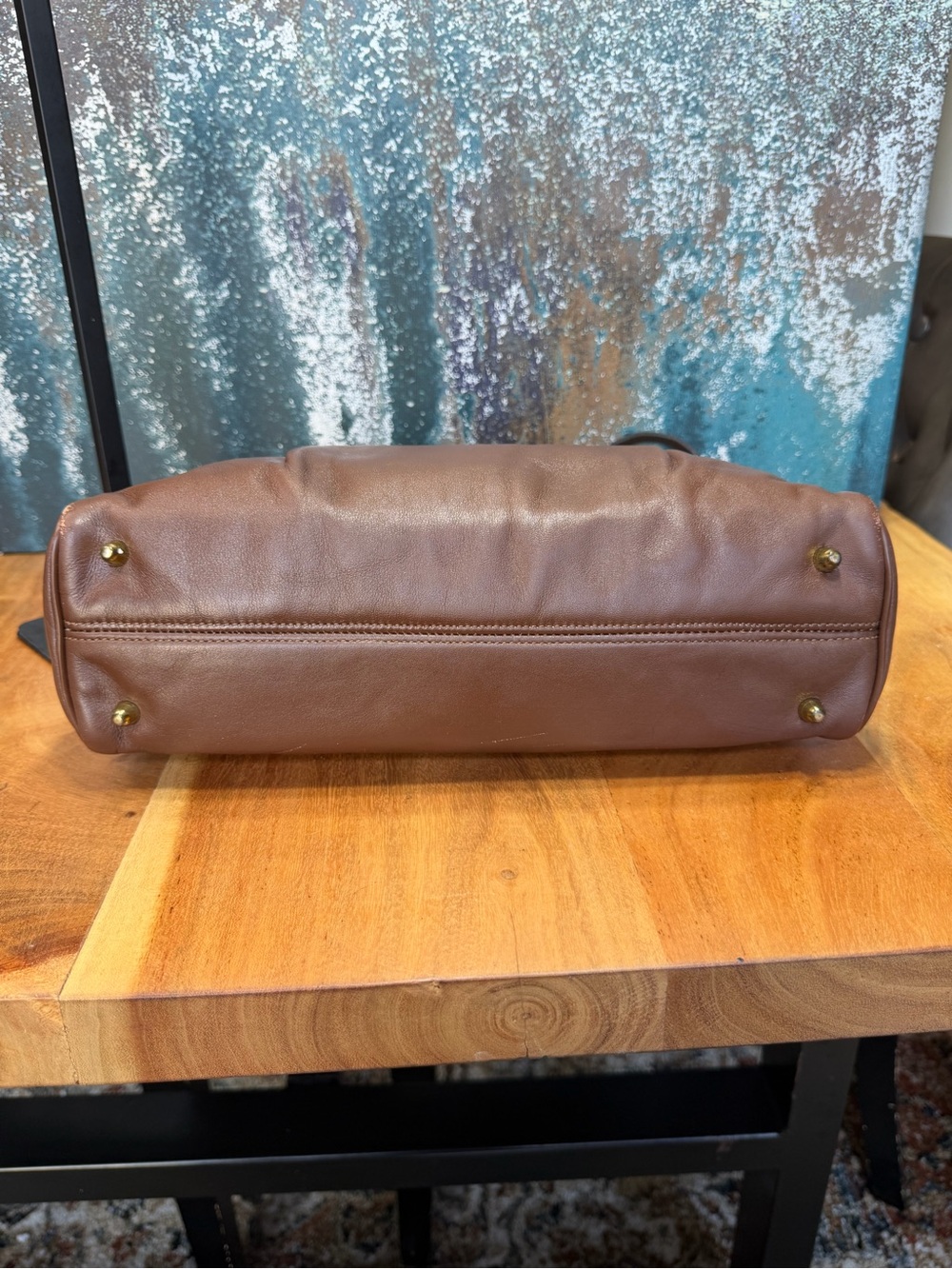 Etienne Aigner Vintage Old Money Brown Leather Shoulder Bag (GVC) - Picture 11 of 14